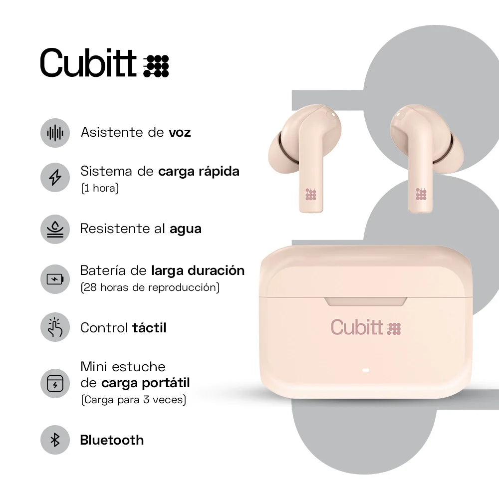 Audífonos Cubitt inalámbricos Wireless Earbuds Gen2 Cubitt Guatemala